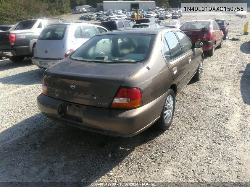 1999 Nissan Altima Gle/Gxe/Se/Se-L/Xe VIN: 1N4DL01DXXC150755 Lot: 40542700