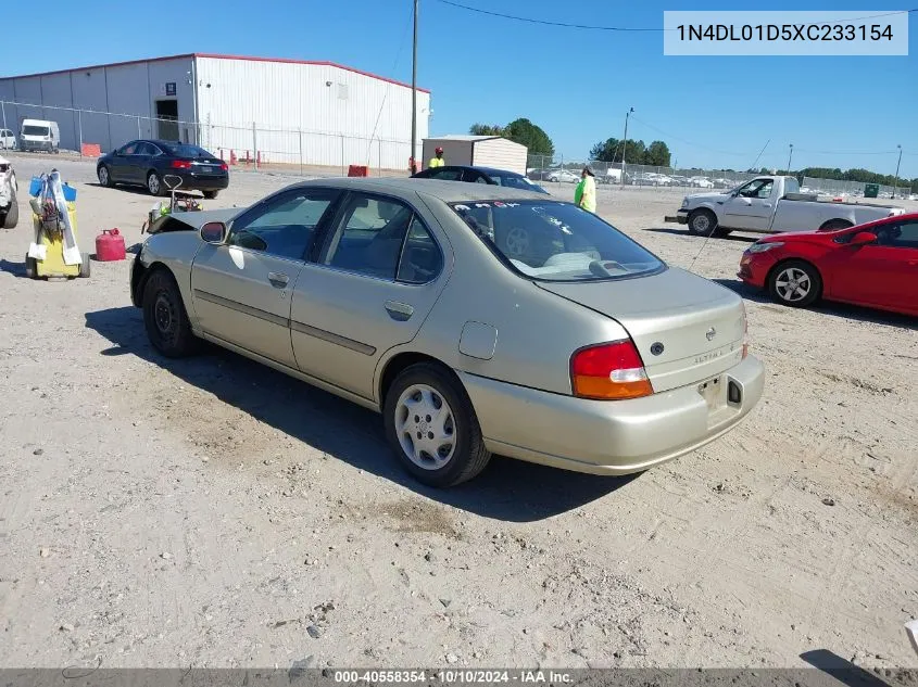 1999 Nissan Altima Gle/Gxe/Se/Se-L/Xe VIN: 1N4DL01D5XC233154 Lot: 40558354