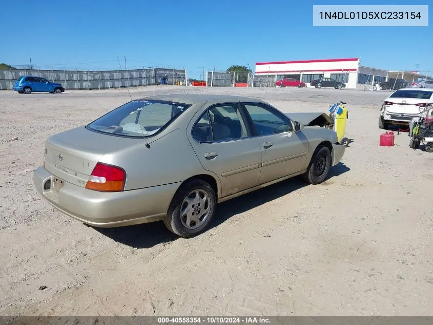 1999 Nissan Altima Gle/Gxe/Se/Se-L/Xe VIN: 1N4DL01D5XC233154 Lot: 40558354