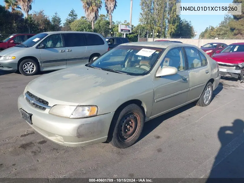 1999 Nissan Altima Gle/Gxe/Se/Se-L/Xe VIN: 1N4DL01D1XC158260 Lot: 40601789