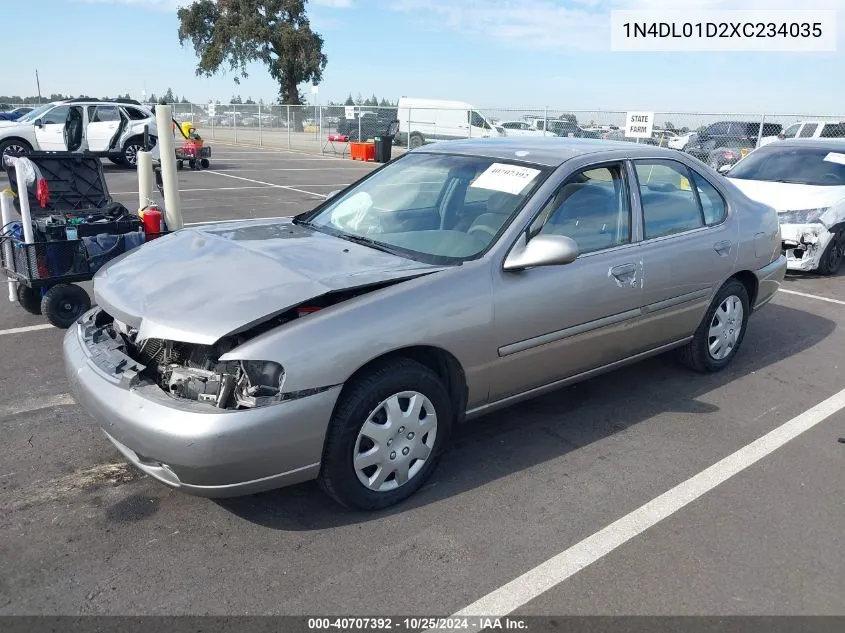 1999 Nissan Altima Gle/Gxe/Se/Se-L/Xe VIN: 1N4DL01D2XC234035 Lot: 40707392