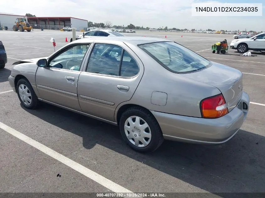 1999 Nissan Altima Gle/Gxe/Se/Se-L/Xe VIN: 1N4DL01D2XC234035 Lot: 40707392