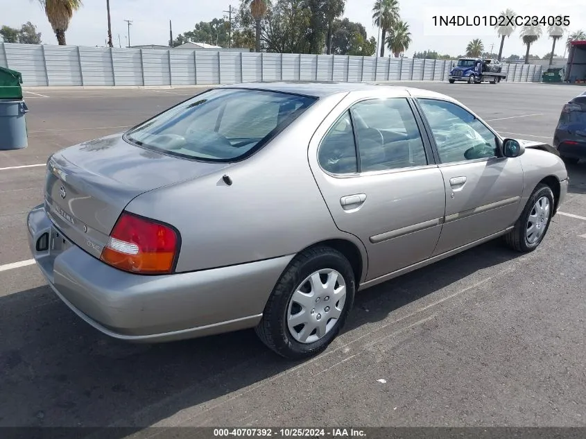 1999 Nissan Altima Gle/Gxe/Se/Se-L/Xe VIN: 1N4DL01D2XC234035 Lot: 40707392