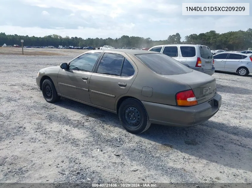 1999 Nissan Altima Gle/Gxe/Se/Se-L/Xe VIN: 1N4DL01D5XC209209 Lot: 40721636