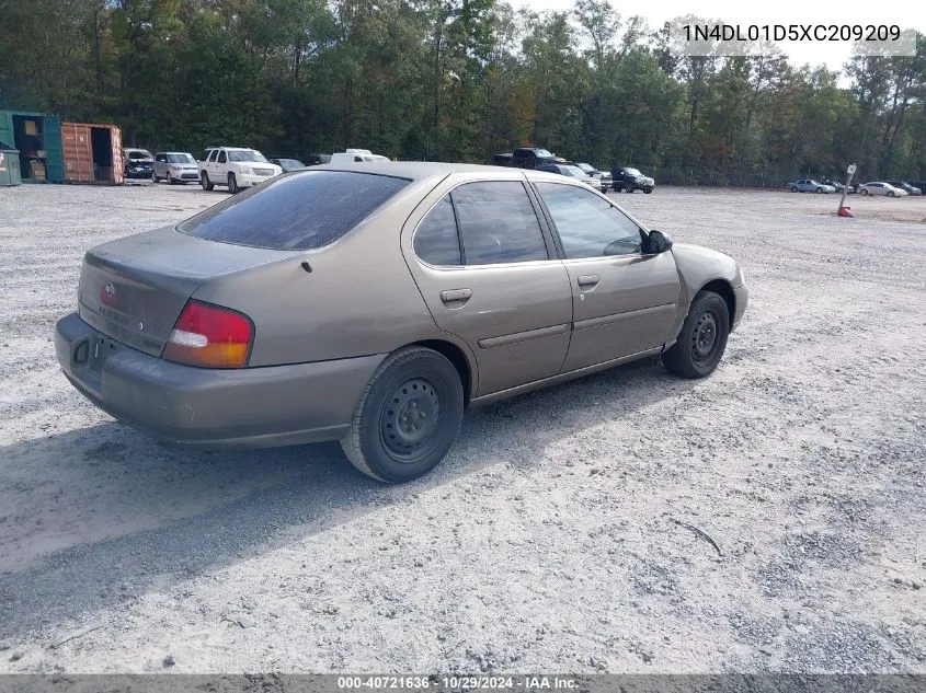 1999 Nissan Altima Gle/Gxe/Se/Se-L/Xe VIN: 1N4DL01D5XC209209 Lot: 40721636