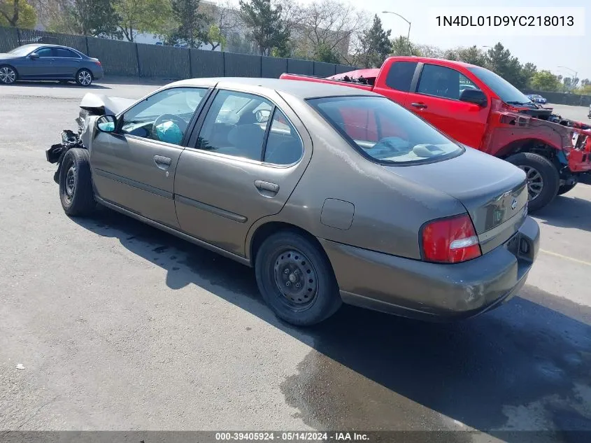 2000 Nissan Altima Gle/Gxe/Se/Xe VIN: 1N4DL01D9YC218013 Lot: 39405924