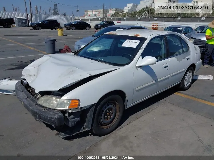 2000 Nissan Altima Gle/Gxe/Se/Xe VIN: 1N4DL01D3YC164210 Lot: 40052088