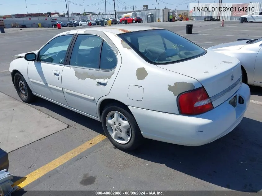 2000 Nissan Altima Gle/Gxe/Se/Xe VIN: 1N4DL01D3YC164210 Lot: 40052088