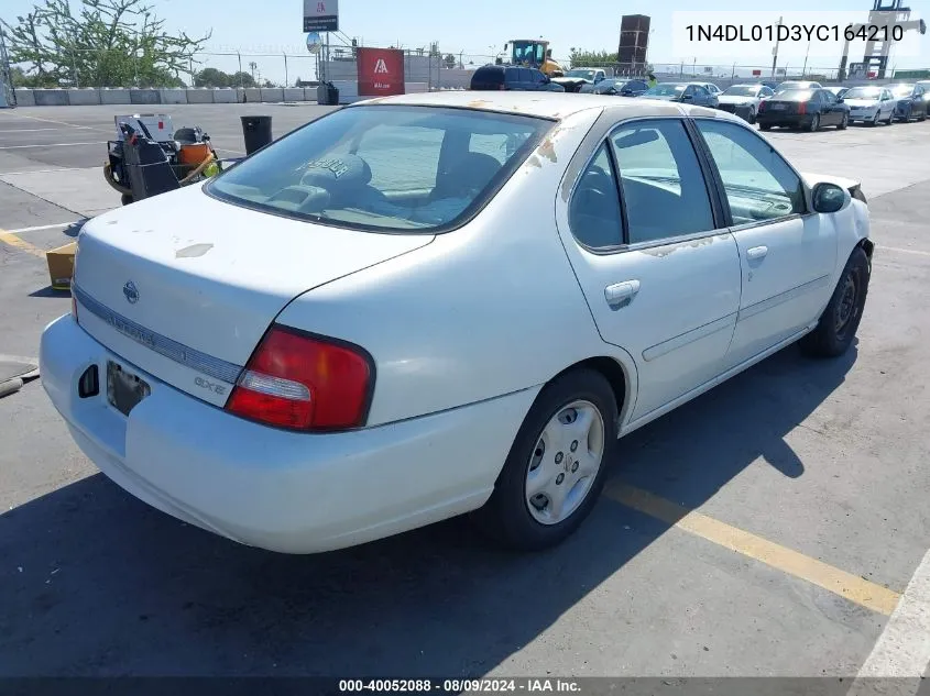 2000 Nissan Altima Gle/Gxe/Se/Xe VIN: 1N4DL01D3YC164210 Lot: 40052088