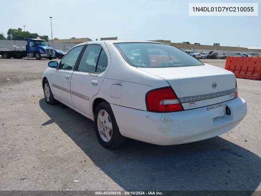 2000 Nissan Altima Gle/Gxe/Se/Xe VIN: 1N4DL01D7YC210055 Lot: 40308016