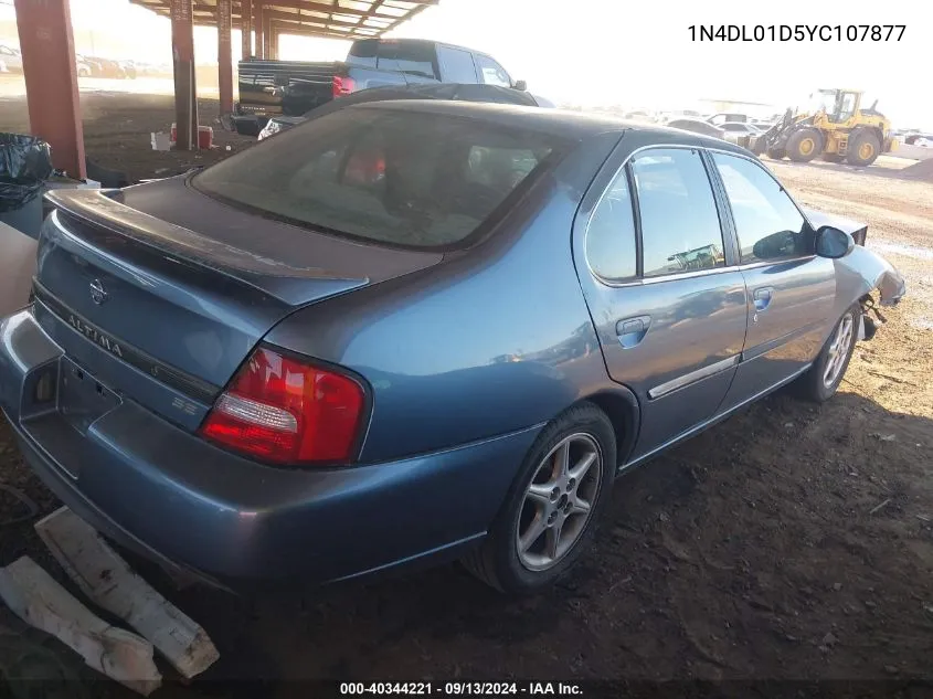 2000 Nissan Altima Xe/Gxe/Se/Gle VIN: 1N4DL01D5YC107877 Lot: 40344221