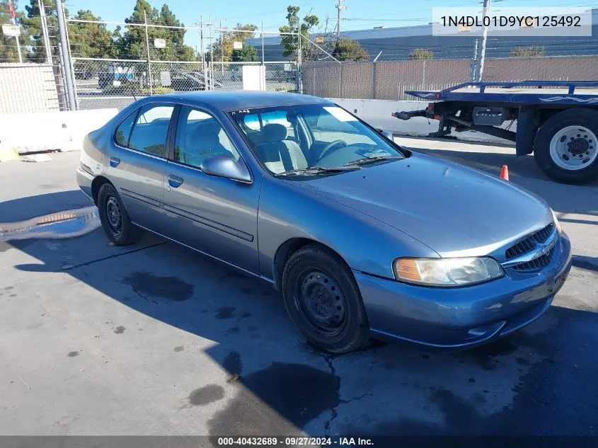 2000 Nissan Altima Gle/Gxe/Se/Xe VIN: 1N4DL01D9YC125492 Lot: 40432689