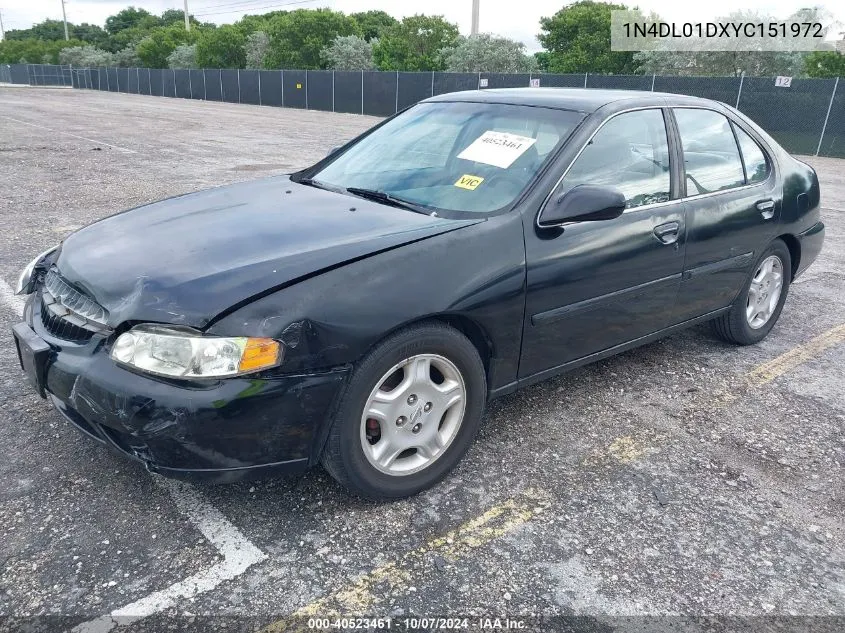 2000 Nissan Altima Xe/Gxe/Se/Gle VIN: 1N4DL01DXYC151972 Lot: 40523461