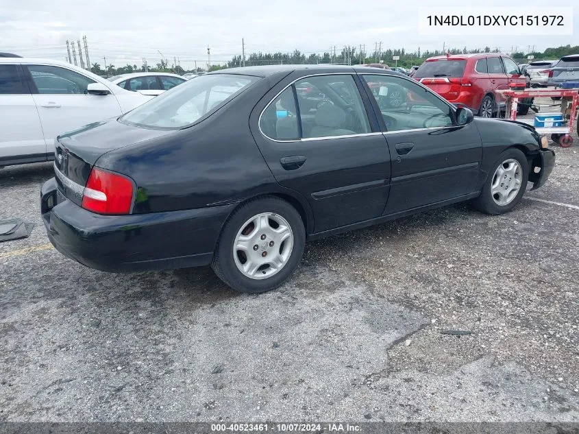 2000 Nissan Altima Xe/Gxe/Se/Gle VIN: 1N4DL01DXYC151972 Lot: 40523461