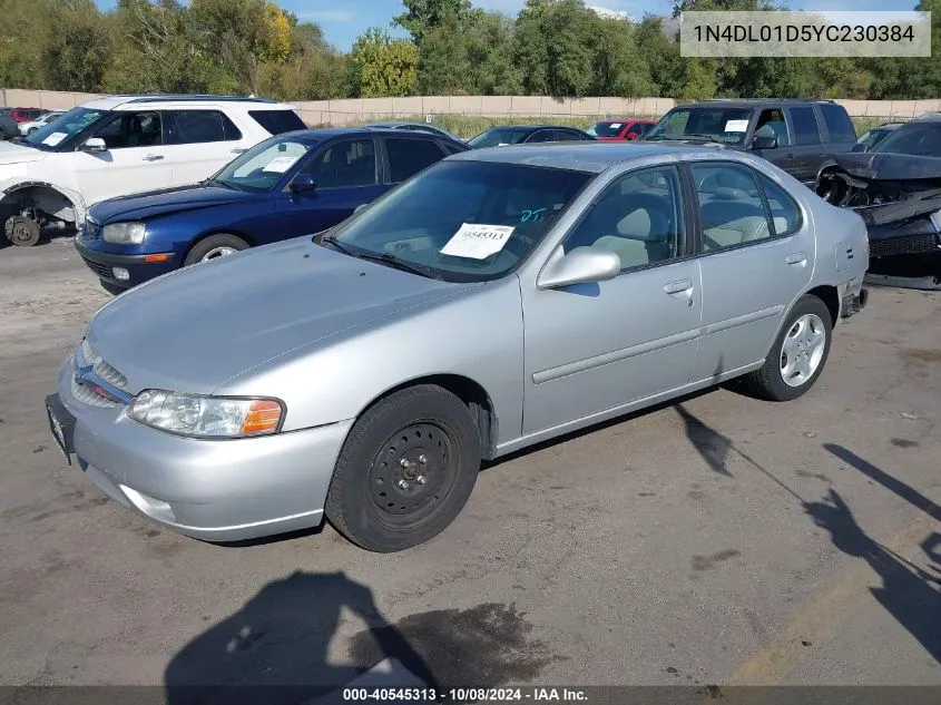 2000 Nissan Altima Xe/Gxe/Se/Gle VIN: 1N4DL01D5YC230384 Lot: 40545313