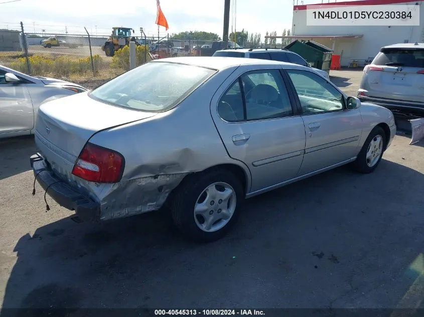 2000 Nissan Altima Xe/Gxe/Se/Gle VIN: 1N4DL01D5YC230384 Lot: 40545313