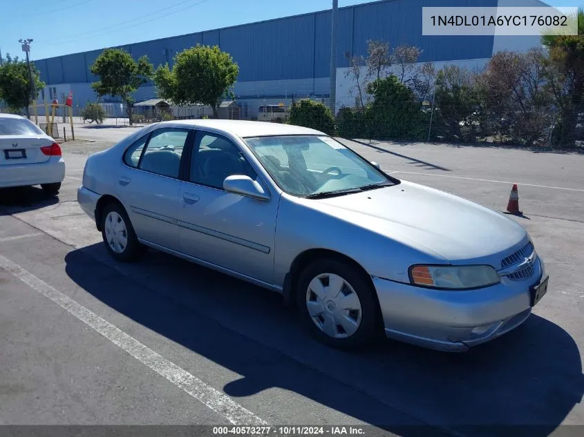 2000 Nissan Altima Gle/Gxe/Se VIN: 1N4DL01A6YC176082 Lot: 40573277