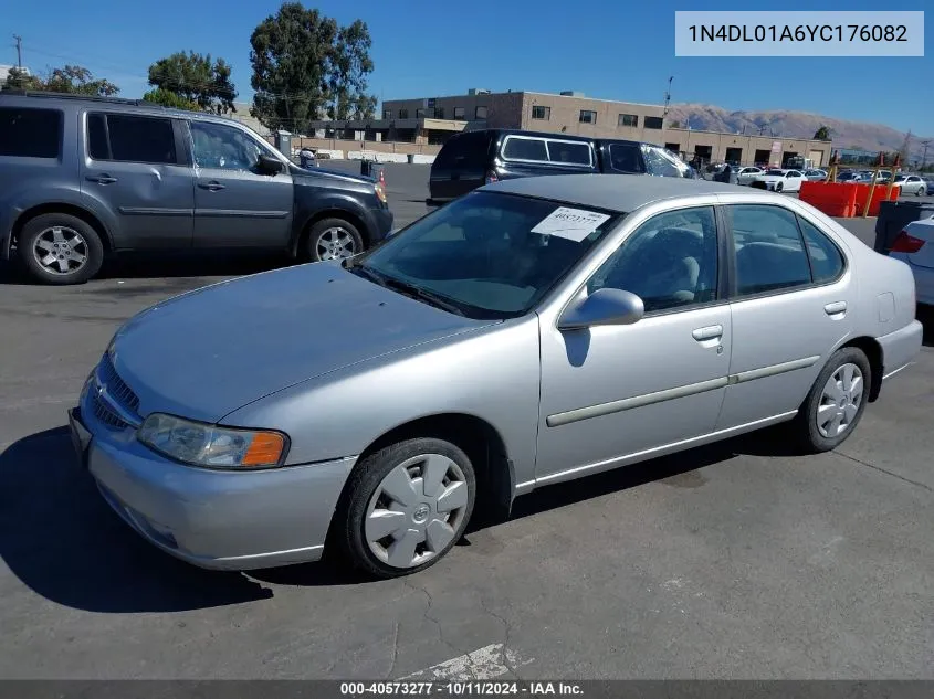 2000 Nissan Altima Gle/Gxe/Se VIN: 1N4DL01A6YC176082 Lot: 40573277