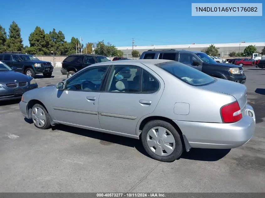 2000 Nissan Altima Gle/Gxe/Se VIN: 1N4DL01A6YC176082 Lot: 40573277