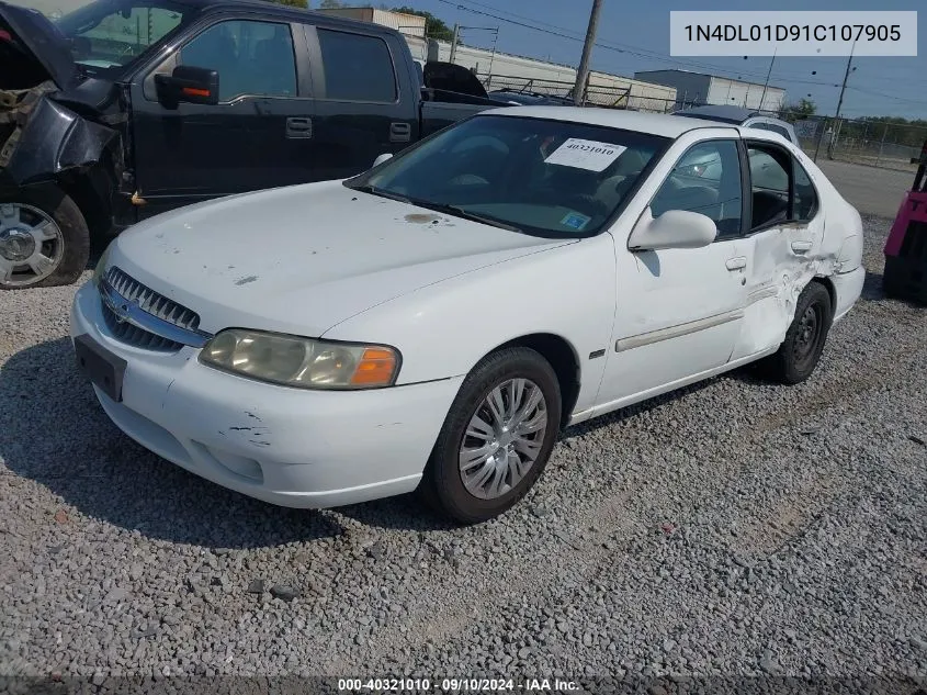 2001 Nissan Altima Gxe VIN: 1N4DL01D91C107905 Lot: 40321010