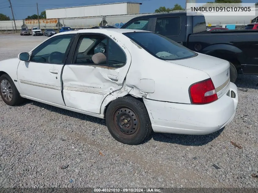 2001 Nissan Altima Gxe VIN: 1N4DL01D91C107905 Lot: 40321010