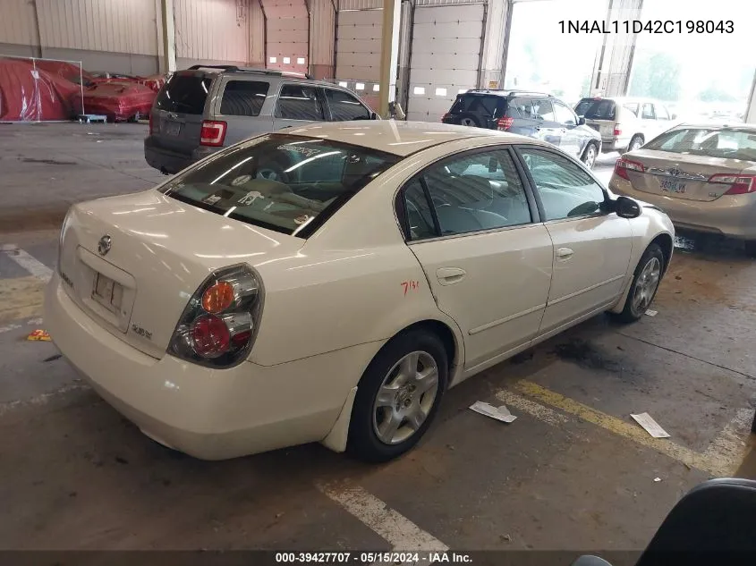 2002 Nissan Altima 2.5 S VIN: 1N4AL11D42C198043 Lot: 39427707