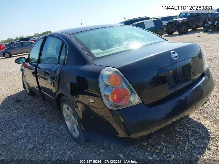 2002 Nissan Altima S VIN: 1N4AL11D12C280831 Lot: 39718398