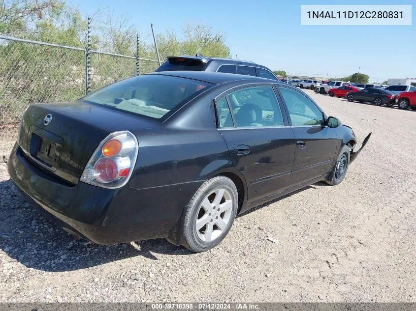 2002 Nissan Altima S VIN: 1N4AL11D12C280831 Lot: 39718398