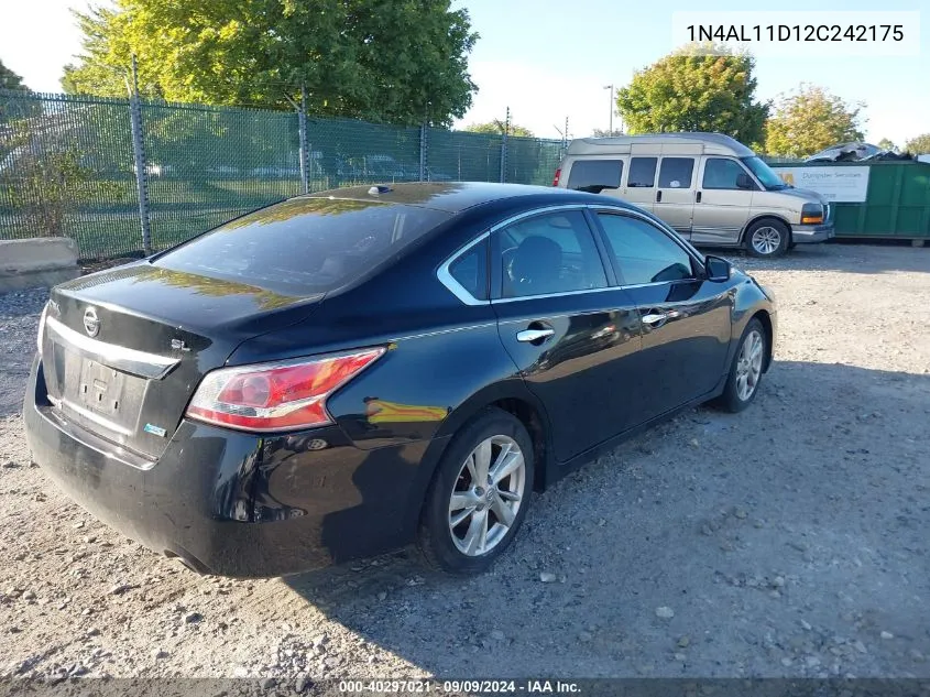 2002 Nissan Altima 2.5 S VIN: 1N4AL11D12C242175 Lot: 40297021