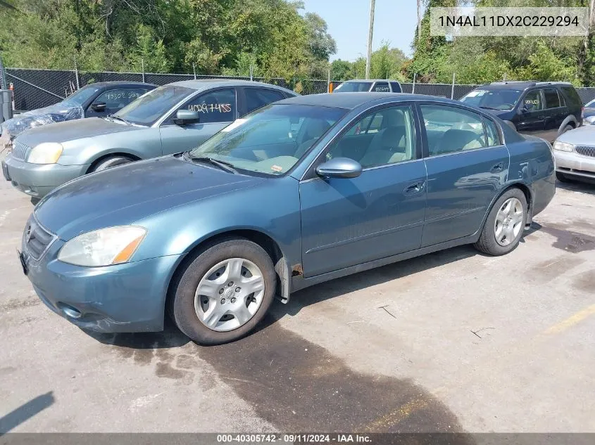 2002 Nissan Altima S/Sl VIN: 1N4AL11DX2C229294 Lot: 40305742