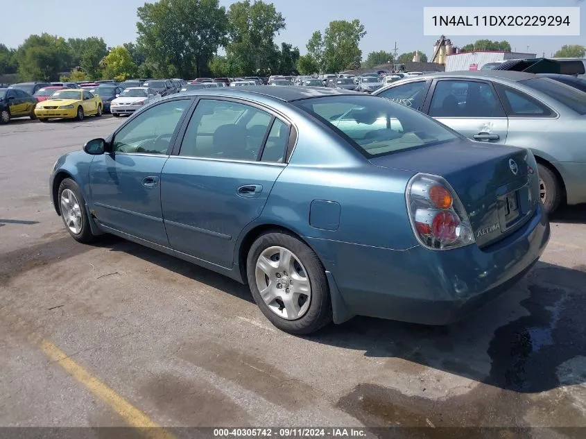 1N4AL11DX2C229294 2002 Nissan Altima S/Sl