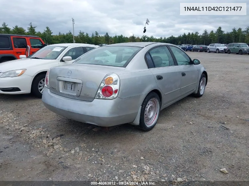 2002 Nissan Altima 2.5 S VIN: 1N4AL11D42C121477 Lot: 40363812