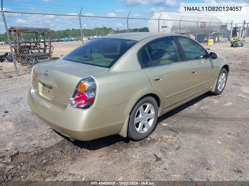 2002 Nissan Altima S/Sl VIN: 1N4AL11D82C124057 Lot: 40489000