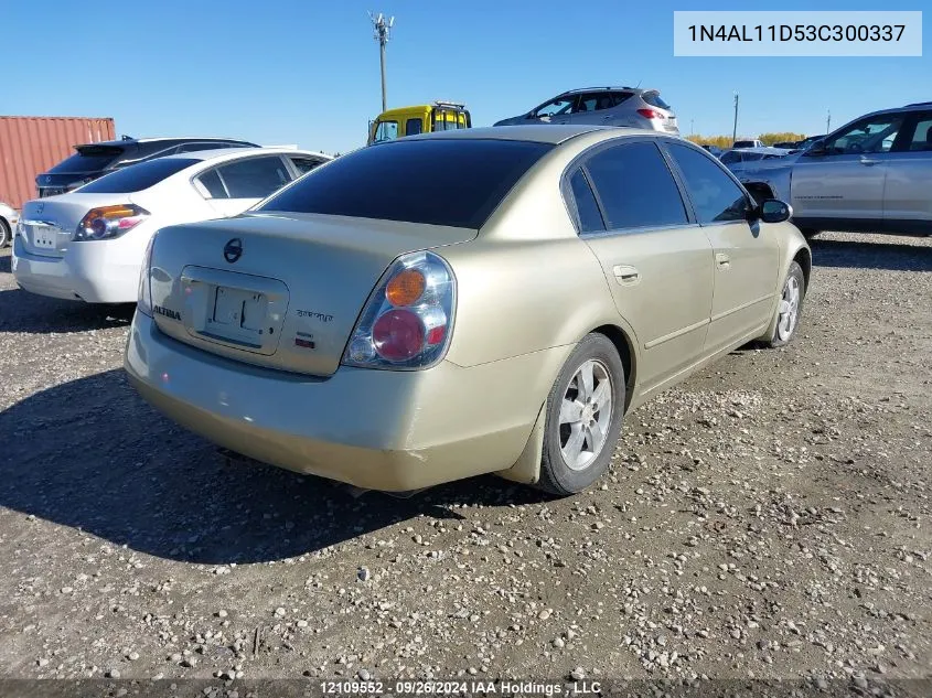 2003 Nissan Altima S/Sl VIN: 1N4AL11D53C300337 Lot: 12109552