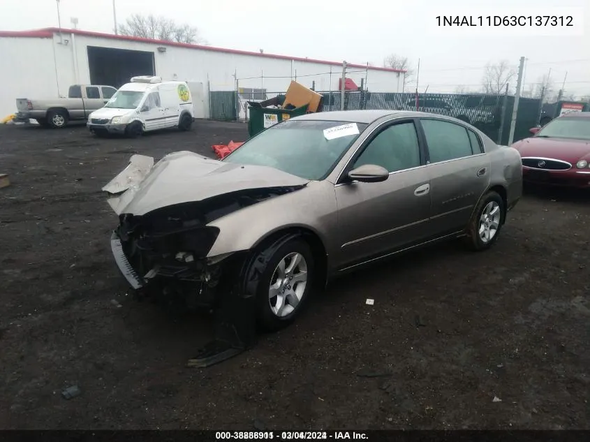 2003 Nissan Altima S VIN: 1N4AL11D63C137312 Lot: 38888911