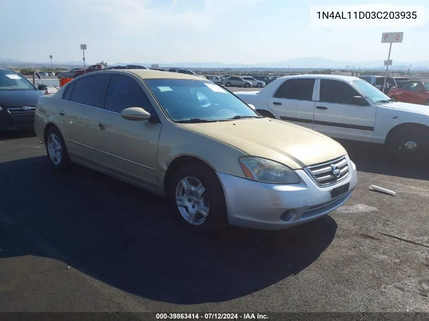 2003 Nissan Altima 2.5 S VIN: 1N4AL11D03C203935 Lot: 39863414