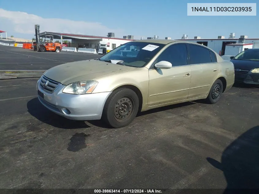 2003 Nissan Altima 2.5 S VIN: 1N4AL11D03C203935 Lot: 39863414