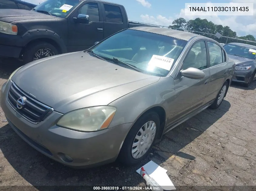 2003 Nissan Altima 2.5 S VIN: 1N4AL11D33C131435 Lot: 39883519