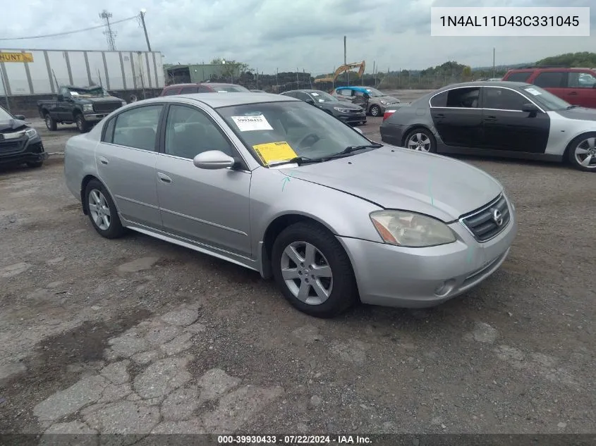 2003 Nissan Altima 2.5 S VIN: 1N4AL11D43C331045 Lot: 39930433