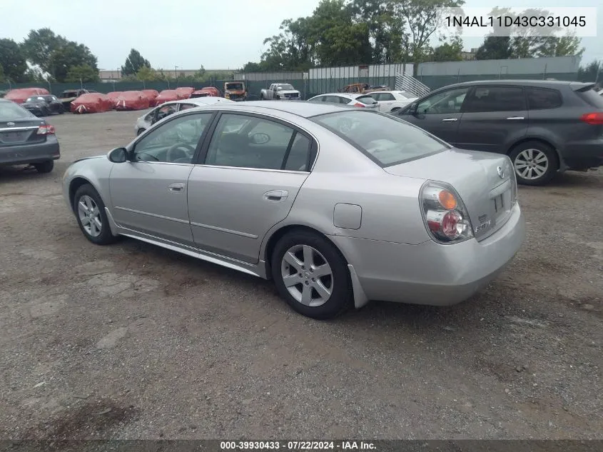 2003 Nissan Altima 2.5 S VIN: 1N4AL11D43C331045 Lot: 39930433