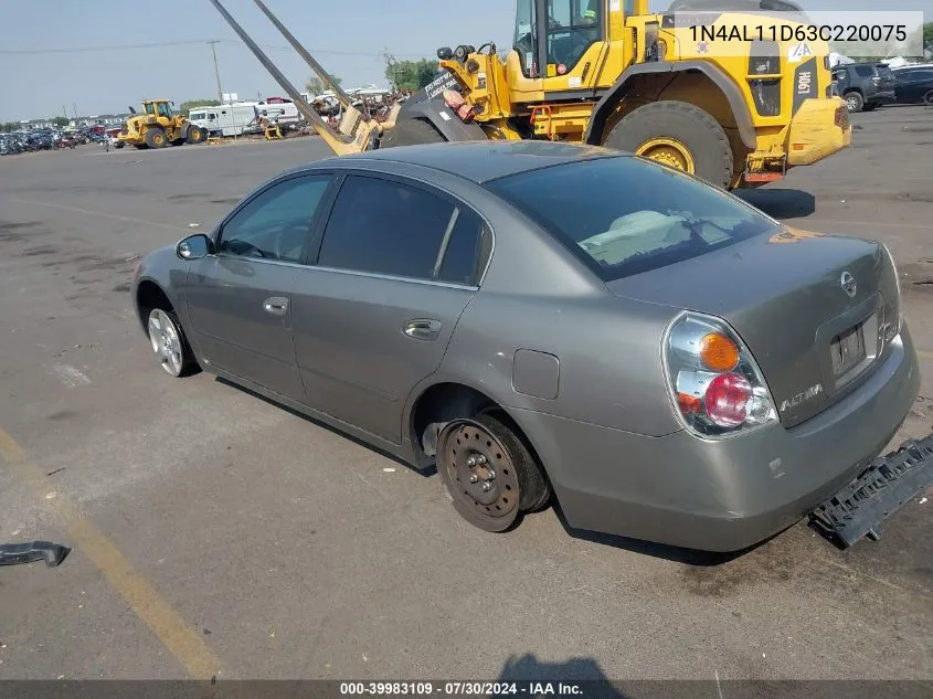 2003 Nissan Altima 2.5 S VIN: 1N4AL11D63C220075 Lot: 39983109