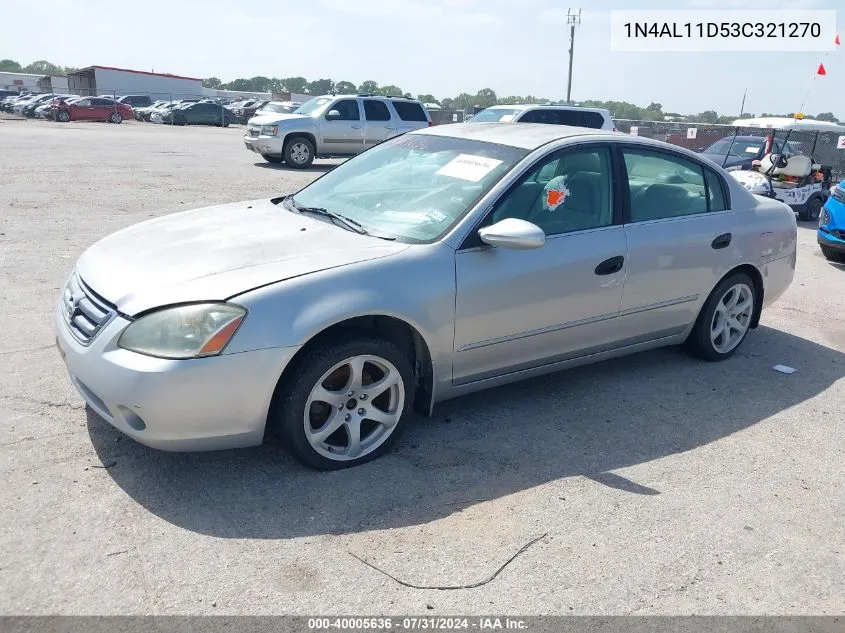 2003 Nissan Altima 2.5 S VIN: 1N4AL11D53C321270 Lot: 40005636