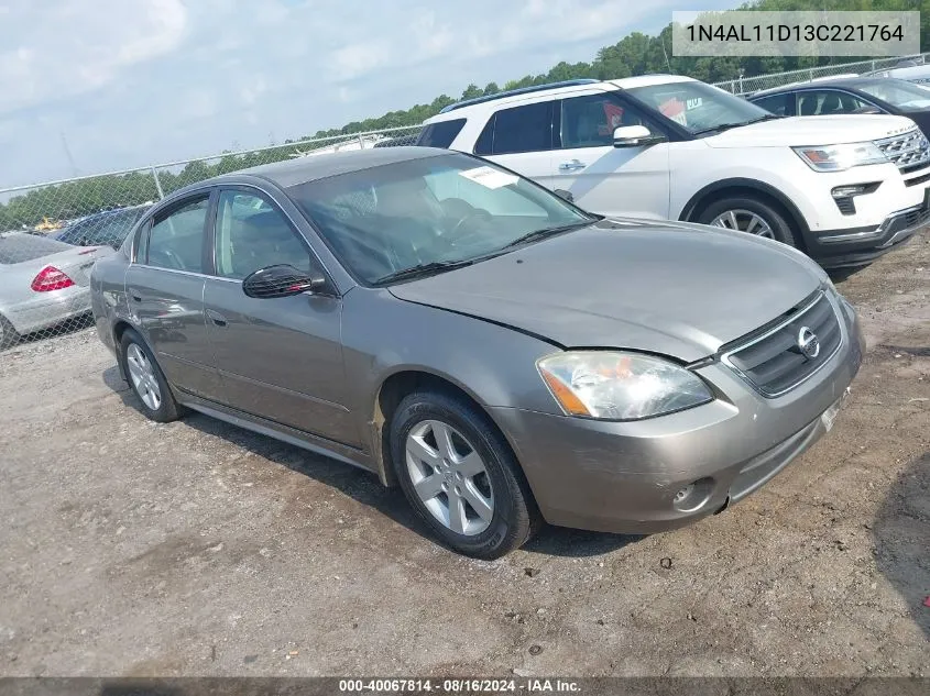 2003 Nissan Altima 2.5 Sl VIN: 1N4AL11D13C221764 Lot: 40067814