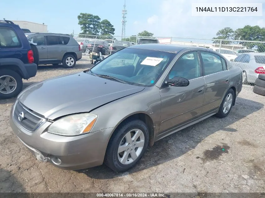 2003 Nissan Altima 2.5 Sl VIN: 1N4AL11D13C221764 Lot: 40067814