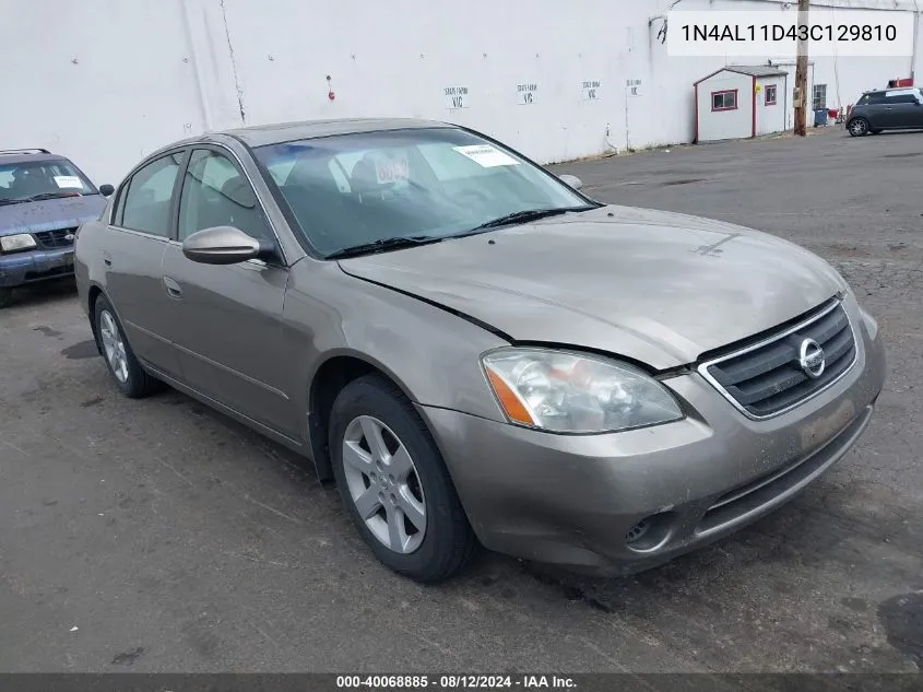 1N4AL11D43C129810 2003 Nissan Altima 2.5 S