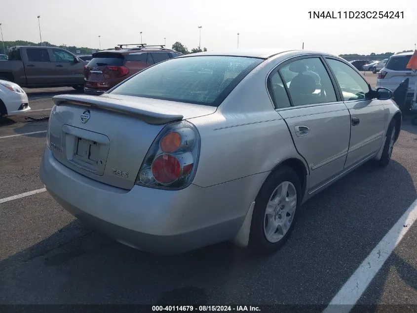 2003 Nissan Altima 2.5 S VIN: 1N4AL11D23C254241 Lot: 40114679