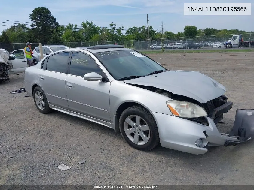 2003 Nissan Altima S/Sl VIN: 1N4AL11D83C195566 Lot: 40132413