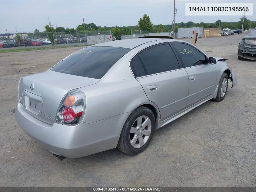 2003 Nissan Altima S/Sl VIN: 1N4AL11D83C195566 Lot: 40132413