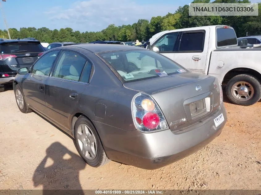 2003 Nissan Altima S/Sl VIN: 1N4AL11D63C103306 Lot: 40151989