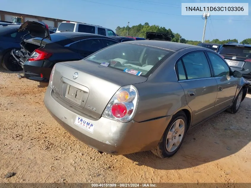 2003 Nissan Altima S/Sl VIN: 1N4AL11D63C103306 Lot: 40151989